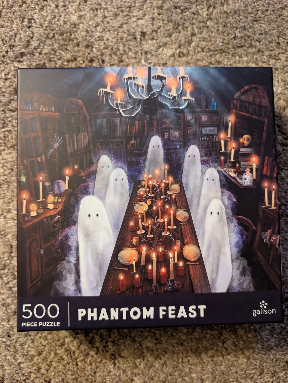 Galison Phantom Feast 500-Piece Jigsaw Puzzle - Black & White